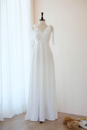 白色婚紗 長禮服 復古風格婚禮洋裝