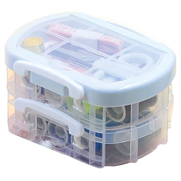 小麥購物 便攜縫紉工具套裝30件組 L557  淺藍色  1組