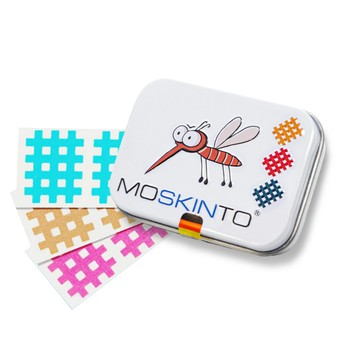 【德國MOSKINTO】魔法格醫療用貼布 三色鐵盒款 (42貼/盒 未滅菌/蚊蟲叮咬/止癢/消腫)