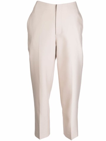 JNBY - wool-silk cropped trousers - women - Wool/Mulberry Silk - XS - Pink