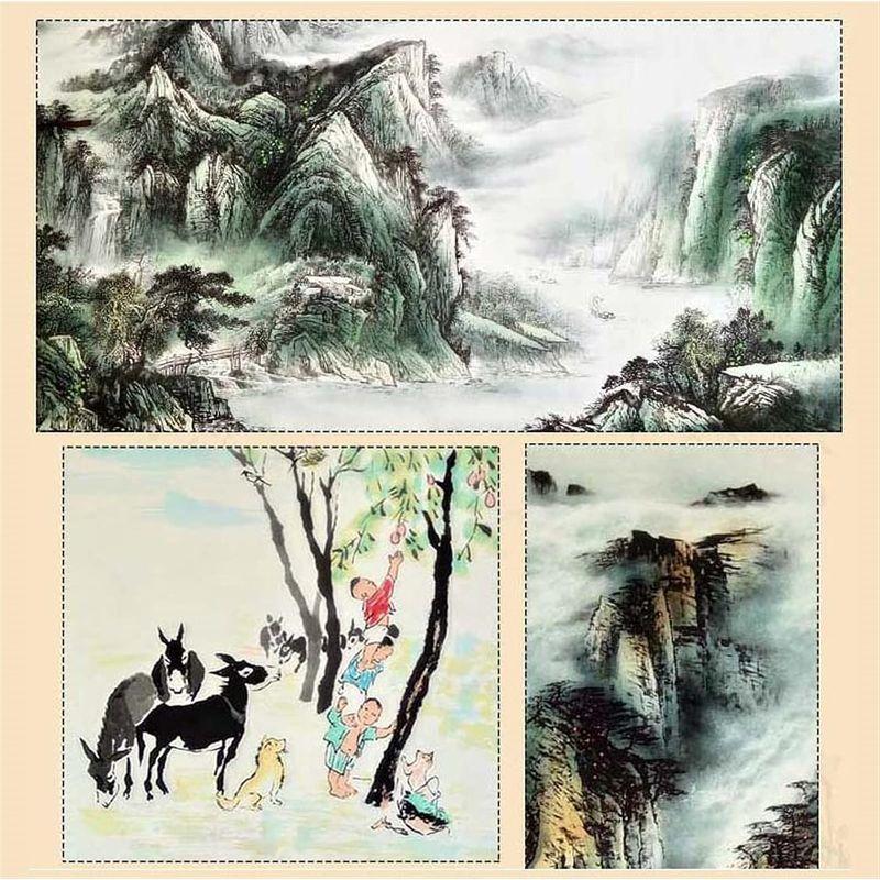 風景アート絵画ブラシの髪の筆文字筆文字中国の中国の伝統的な書道ブラシセット