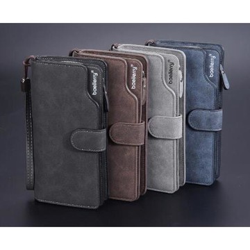 【Sp house】復古精選磨砂皮男士手拿長夾(4色可選)