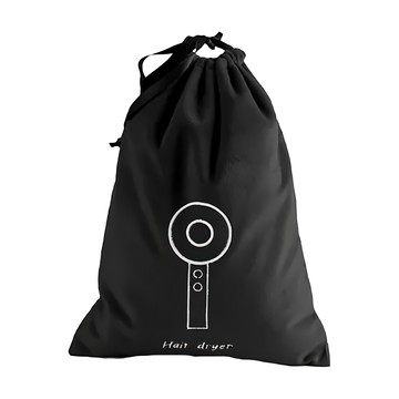 束口吹風機收納袋 黑色 旅行收納  1個