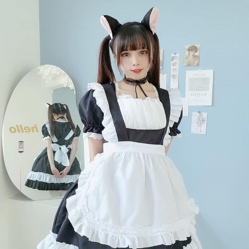 メイド服 コスプレ カチューシャ チョーカー ハロウィン 学園祭 メイド服 コスプレ カチューシャ チョーカー ハロウィン 学園祭