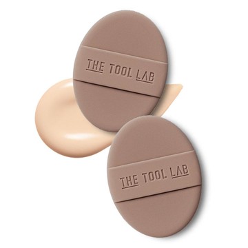THE TOOL LAB 長效彈力水潤粉撲 標準款  摩卡  2個