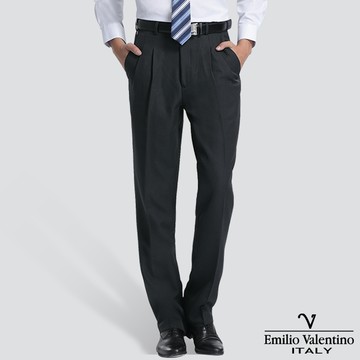 范倫提諾經典打摺西褲<深灰-35>