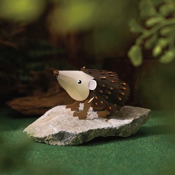 紙模型 免膠插片設計【動物雷射材料包】刺蝟 I 9029303 紙風景