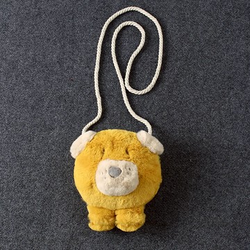 1212-03  女童可愛卡通毛絨小包單肩斜挎包1入