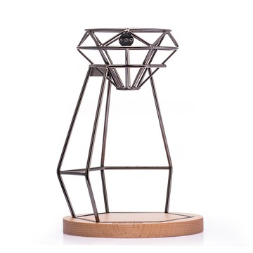 A-IDIO｜鑽石手沖咖啡架組-曜石黑(含濾杯、手沖架、底座)