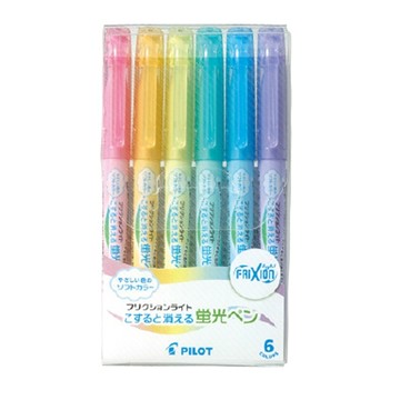 PILOT百樂 SFL-60SL-6CS 6色柔粉魔擦螢光筆