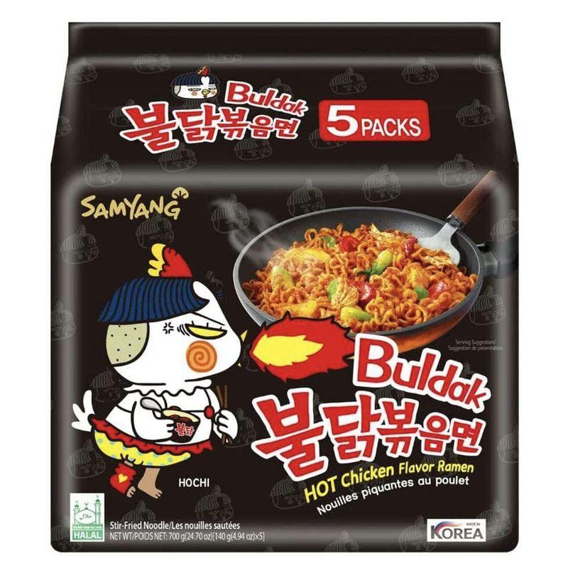 韓国で激辛袋麺ブルダック炒め麺5食入