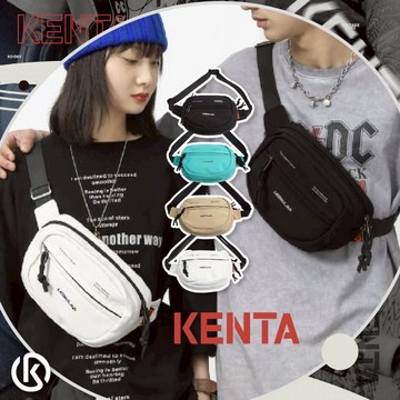 🌾健太選物🌾街頭Logo小字腰包運動側背包外出旅行包腰包日系街頭出國旅遊包包男包包女台南出貨