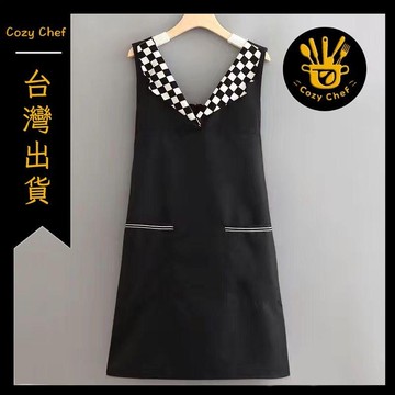 ✨️臺灣出貨✨️暖廚小築✅可開發票做飯防水長袖圍裙防油印字防污家用耐磨廚房罩衣耐髒網紅新款年輕