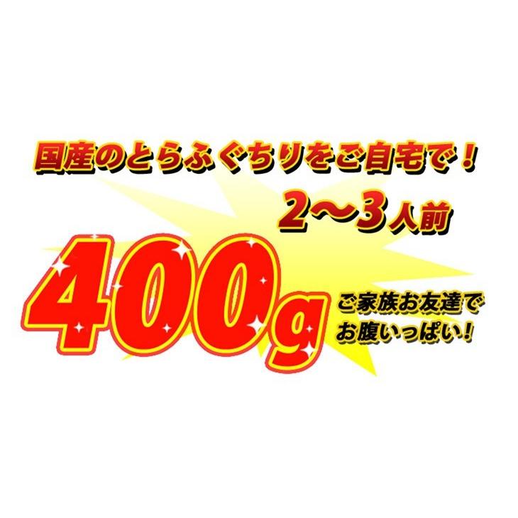 送料無料　国産とらふぐちり鍋400gセット