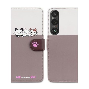 適用SONY索尼Xperia1Ⅴ手機殼萌寵卡通超薄翻蓋插卡皮套Xperia101V防摔拼色10V全包邊保護套男女新款