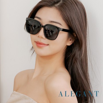 ALEGANT中性時尚TR90防曬偏光墨鏡│UV400窄框太陽眼鏡│露營用品