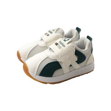 兒童運動鞋 小童 星星魔鬼氈 米/深綠 31106 no338