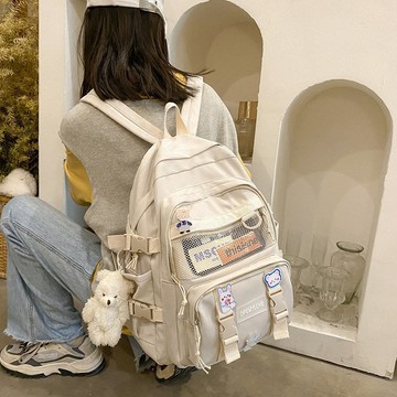 【免運/開立發票】台灣公司 後背包 電腦後背包 旅行包 書包女大學生校園簡約雙肩包ins森系百搭大容量初高中生韓版背包