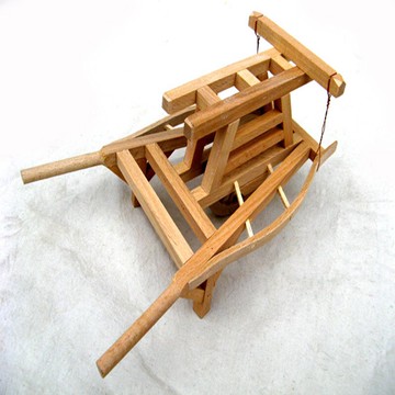 微型觀賞老農具擺件模型 木制仿古代農村獨輪車 濃縮小推車工藝品