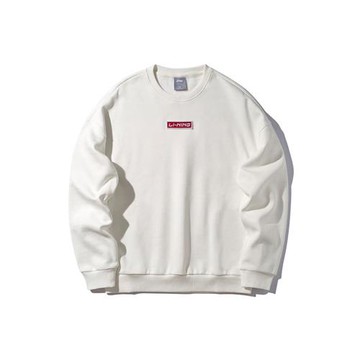 李寧衛衣男圓領套頭衫女寬松運動休閑上衣情侶款針織長袖 AWDP696