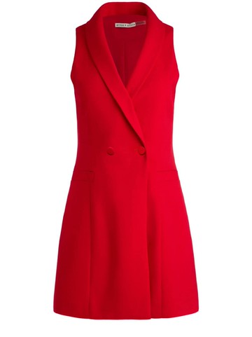 alice + olivia - Latoya Sleeveless Blazer minidress - women - Polyester/Elastane/Polyester - 0 - Red