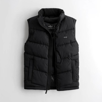 Hollister HCO 男 背心外套 黑色 2027