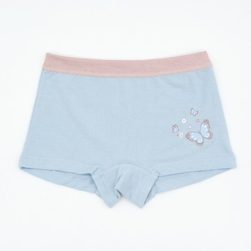 minihope美好的親子生活 - 女童四角褲-漫舞的大紫蛺蝶(藍)-晴空藍