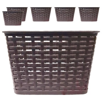 KEYWAY 聯府 藤藝大方籃  20.2 x 20.2 x 14cm  KGB-030 咖啡色  6個
