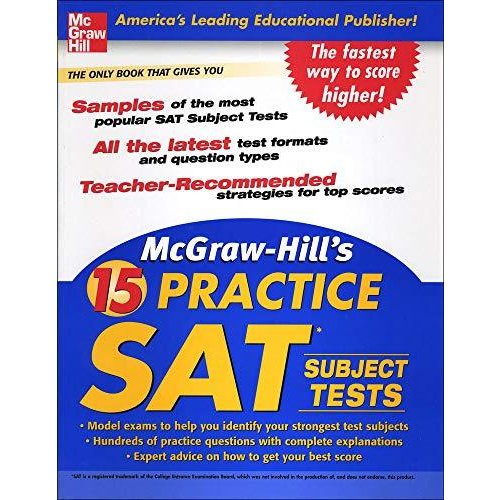 Mcgraw-hill's 15 Practice Sat Subject Tests