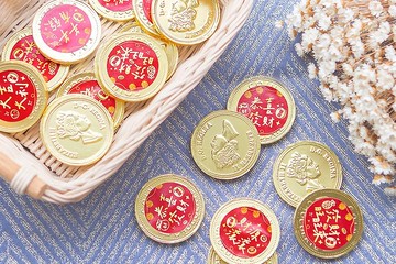 新年祝福語 單片女王金幣巧克力 (5款可挑) |婚禮 喜氣 年節 糖果