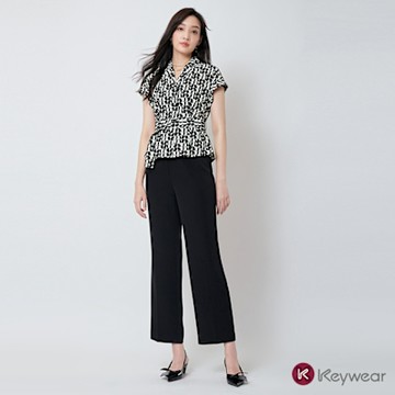 KeyWear奇威名品 經典直筒西裝長褲(共3色)-黑色