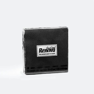 Renova黒標雞尾酒餐巾紙巾-黑色_10組