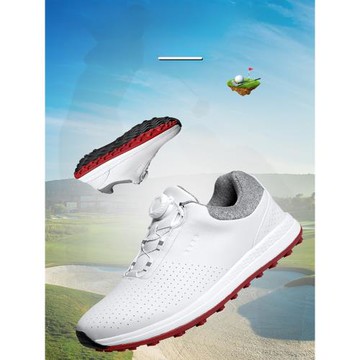 新款真皮GOLF男鞋高爾夫球鞋男士防水防滑固定鞋釘戶外運動男鞋