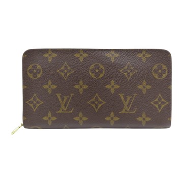 【二手名牌BRAND OFF】LOUIS VUITTON LV 路易威登 棕色 原花帆布 Porte Monnaie Zip 拉鍊長夾 M61727