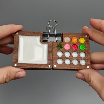 GO DRAW 原創設計木質摺疊繪畫調色盤
