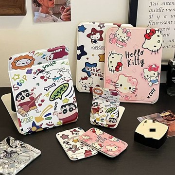 kitty化妝鏡 可愛臺式化妝鏡可立摺叠鏡便携隨身小鏡子桌面 kitty梳妝鏡 便携鏡子 可愛鏡子 摺叠鏡 可愛化妝鏡