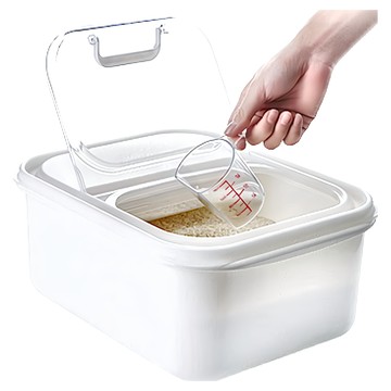 藏鮮 滑輪日式米箱  白色  27 x 34.4 x 14.9cm  1個