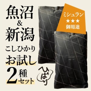 お試し 令和4年産 新潟産・魚沼産コシヒカリ 450g×2袋 3合2種 白米 食べ比べセット ミシュラン店様御用達 コシヒカリ 産地限定