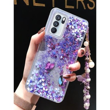 適用于oppoReno6pro手機殼Reno6女款Reno6pro+全包防摔硅膠液體流沙軟殼