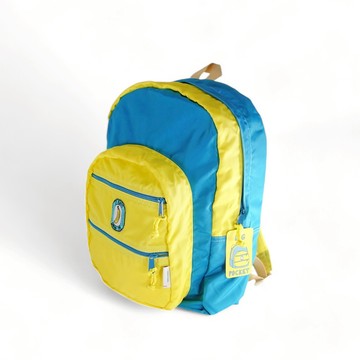 MOKUYOBI / Big Pocket / L.A 空運繽紛旅行必備多功能筆電後背包 - 螢光黃