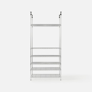 (組合) 特力屋 頂天立地鍍鉻六層架 106x60x235-295cm