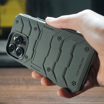 肥熊灰人適用蘋果iPhone 12/mini/Pro/MAX戰術防摔手機殼石墨烯散熱保護套手機套