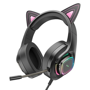 hoco. 浩酷 萌貓發光貓耳頭戴式遊戲耳機  魅影貓  W107