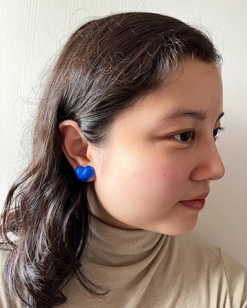 紅藍2色心型耳環- The Beloved Hearts