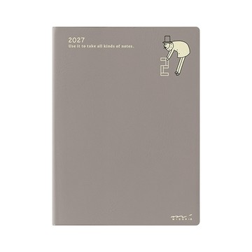 MIDORI 《2027 Pocket Diary 手帳 - 歐吉桑》A6 八分割週曆