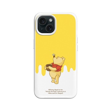 iPhone 15 SolidX 白 - 迪士尼-小熊維尼 Disney Winnie The Pooh - 小熊維尼與蜂蜜