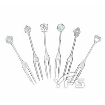 蛋糕叉(透明)-長90mm (盤叉/叉子/甜點叉/水果叉/塑膠叉/造形叉/生日蛋糕叉)【裕發興包裝】SY223