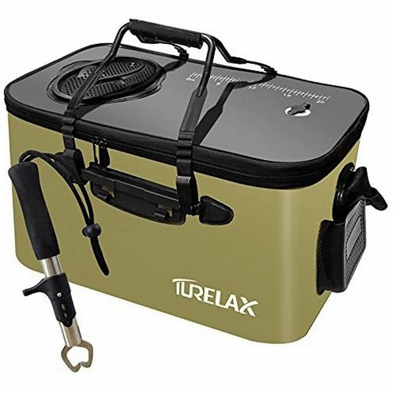 Turelax バッカン 釣り バケツ 折りたたみ式 活かし 40cm 活かし水汲みバッカン クリアカバースプリングカバー ホルダー付き フィッシュグリップ付き コンパクト 通販 Lineポイント最大0 5 Get Lineショッピング