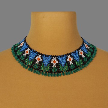 藍色花朵串珠項鍊