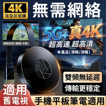 【無需網絡一鍵投影】電視棒 手機投屏器 投影 手機轉電視 手機投影 anycast 無線hdmi 手機接電視 無線投影